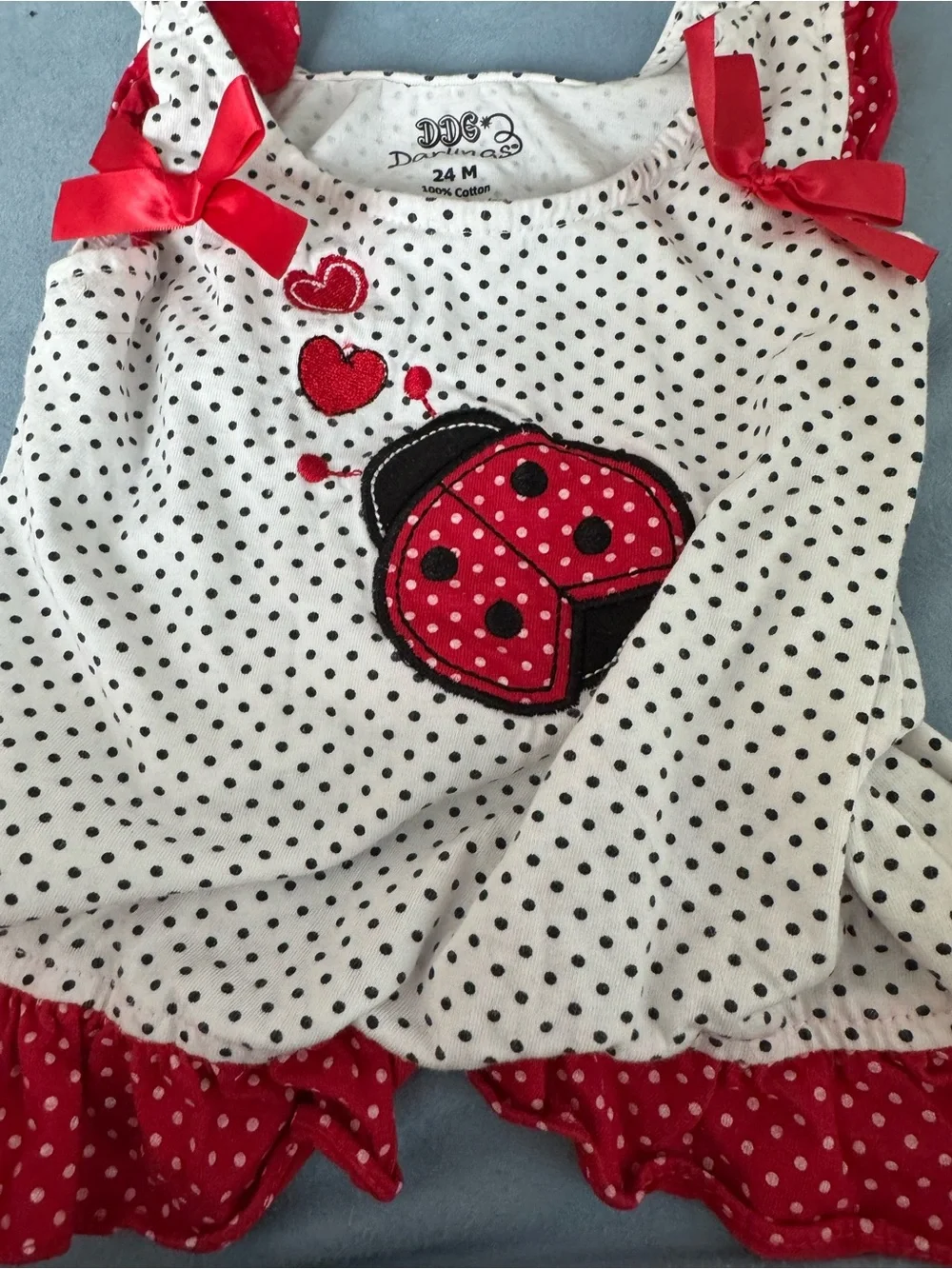 DC Red Polka Dot Ladybug Tank Top for Kids